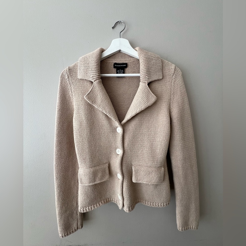 Sutton Studio Blazer Style Cardigan
